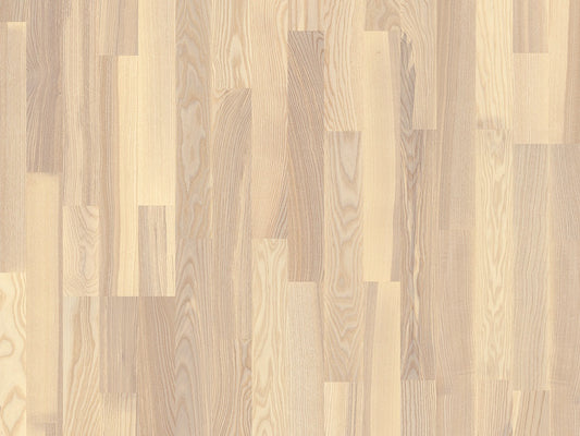 BOEN Ash White Marcato Engineered 3-Strip Flooring, Matt Lacquered, 215x3x14 Mm