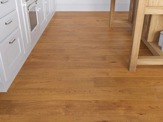 Timberlay Windsor Engineered Oak Flooring, Golden, Brushed & Lacquered, 190x6x20 mm