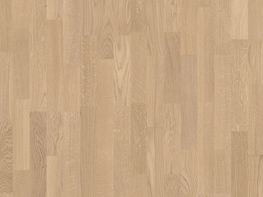 BOEN Oak White Andante Engineered 3-Strip Flooring, Matt Lacquered, 215x3x14 Mm