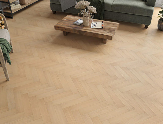 Timbercraft Rosedale Herringbone Oak Parquet Flooring, Invisible, Oiled, 80x350x20 mm