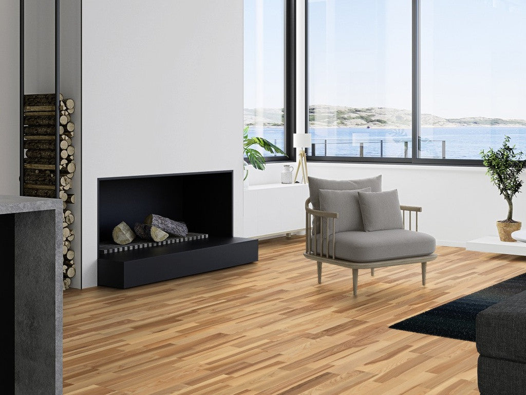 BOEN Ash Marcato Engineered 3-Strip Flooring, Matt Lacquered, 215x3x14 Mm