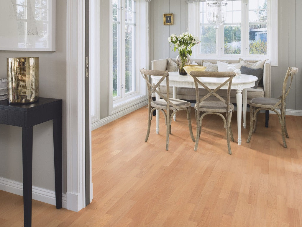 BOEN Beech Andante Engineered 3-Strip Flooring, Matt Lacquered, 215x3x14 Mm