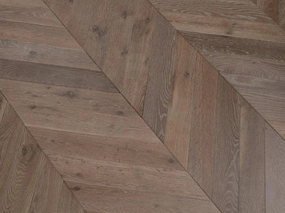 Timbercraft Chevron Engineered Oak Flooring, Rocky Grey, 90x3x510 mm