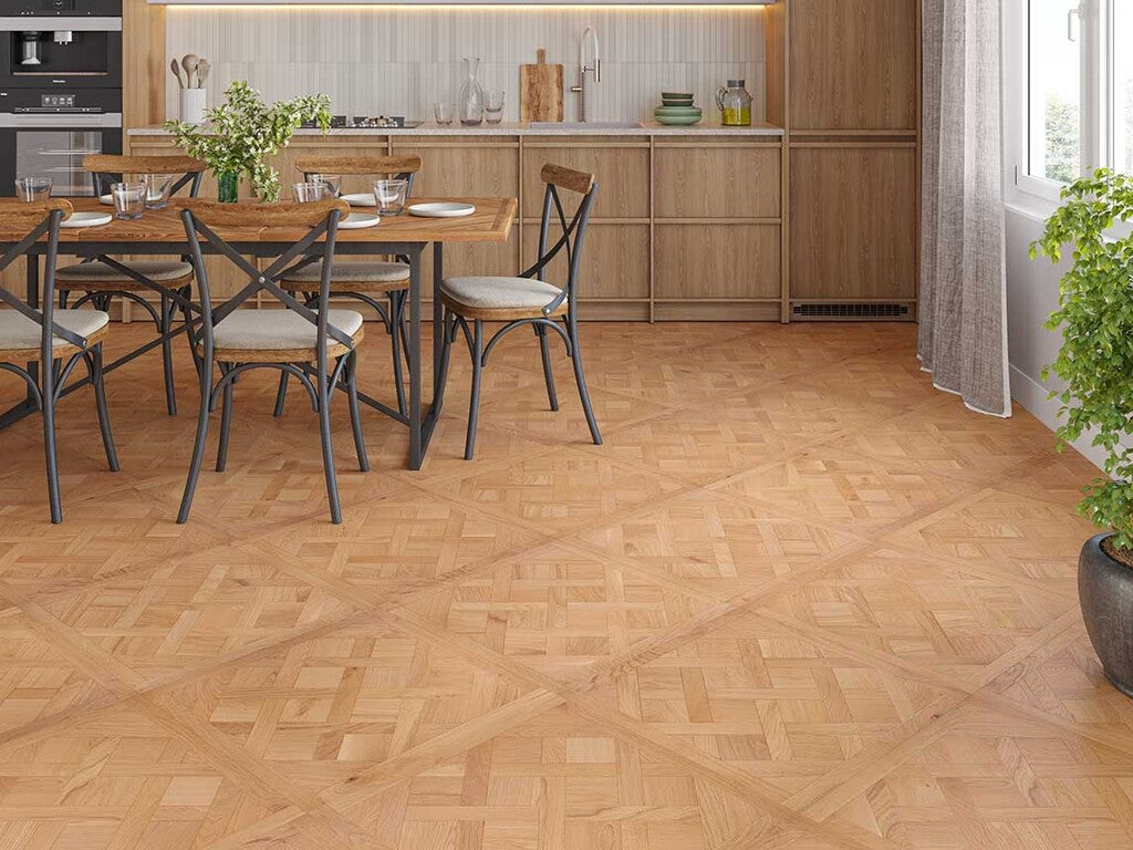 Timbercraft Bellevue Oak Versailles Panels Flooring, Brushed & Oiled, 600x3x14 mm