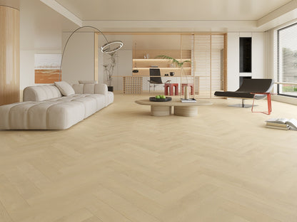 Everlock Clay Oak Herringbone SPC Flooring, 126x630 mm