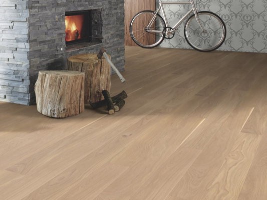 BOEN Oak White Andante Engineered Flooring, Matt Lacquered, 138x3.5x14 Mm