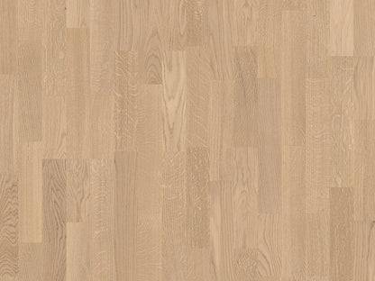 BOEN Oak White Andante Engineered 3-Strip Flooring, Matt Lacquered, 215x3x14 Mm