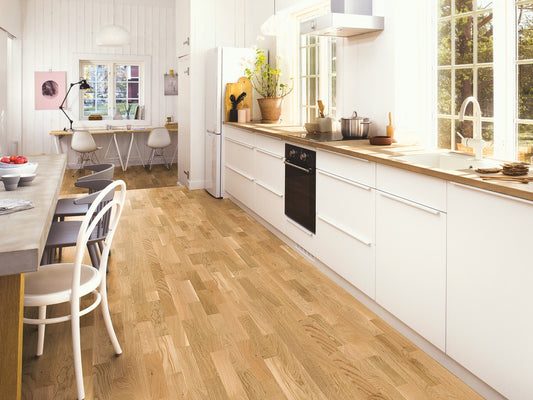 BOEN Oak Finale Engineered 3-Strip Flooring, Matt Lacquered, 215x3x14 Mm