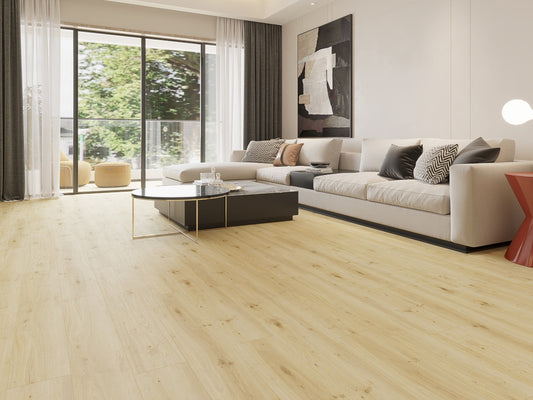 Everlock Pale Oak SPC Vinyl Flooring, 181 mm