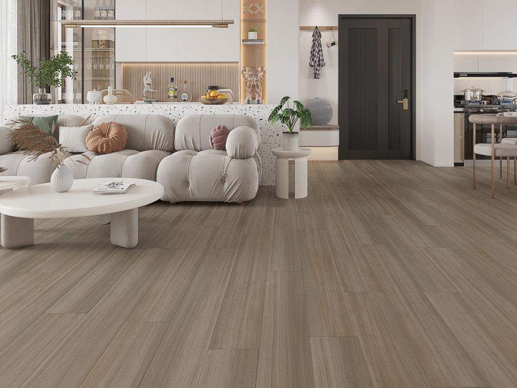 Everlock Graphite Oak SPC Vinyl Flooring, 181 mm