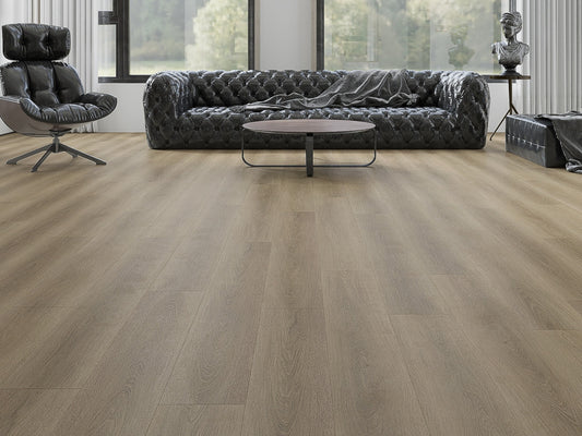 Everlock Driftwood Grey Oak SPC Vinyl Flooring, 181 mm