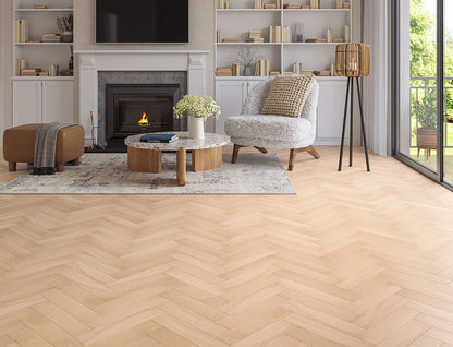 Timbercraft Lakeside Herringbone Oak Parquet Flooring, Invisible, Oiled, 90x450x15 Mm