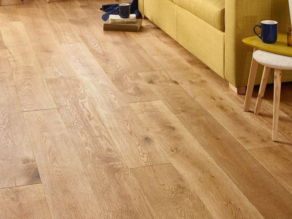 Evolve Engineered Oak Flooring, Double Brushed & Lacquered, 180x6x20 mm