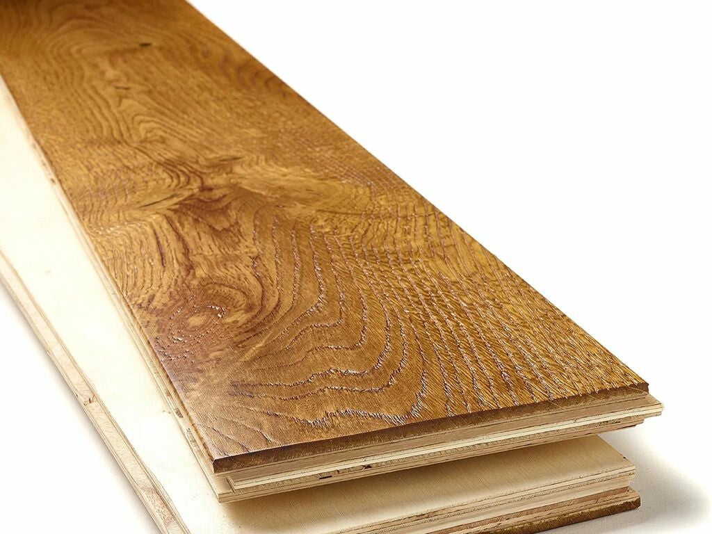 Evolve Engineered Oak Flooring, Golden, Deep Brushed & Lacquered, 180x6x20 Mm