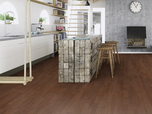 BOEN Oak Oregon Engineered 3-Strip Flooring, Matt Lacquered, 215x3x14 Mm