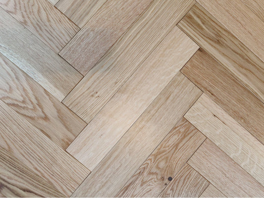 Timbercraft Herringbone Engineered Oak Parquet Flooring, Lacquered, 90x450x14 Mm