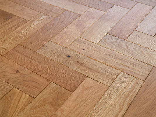 Timbercraft Herringbone Engineered Oak Parquet Flooring, Matt Lacquered, 80x300x18 Mm