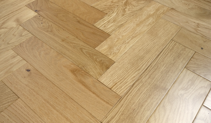 Timbercraft Herringbone Engineered Oak Parquet Flooring, Lacquered, 90x4x400 Mm
