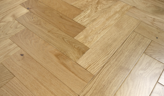 Timbercraft Herringbone Engineered Oak Parquet Flooring, Lacquered, 90x4x400 Mm