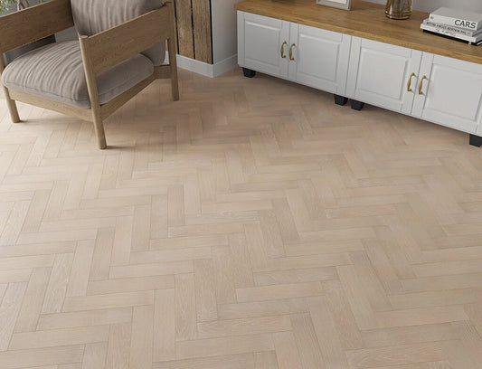 Timbercraft Mercia Oak Parquet Flooring, Brushed & Lacquered, 80x350x20 mm