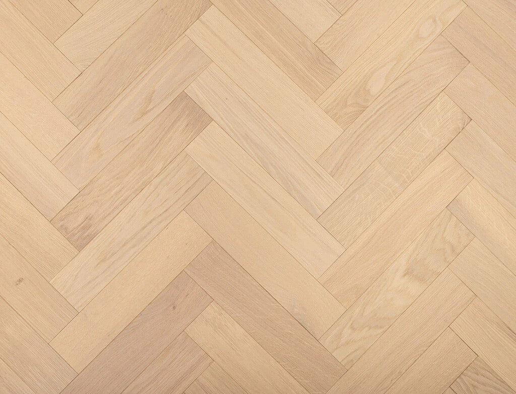 Timbercraft Rosedale Herringbone Oak Parquet Flooring, Invisible, Oiled, 80x350x20 mm
