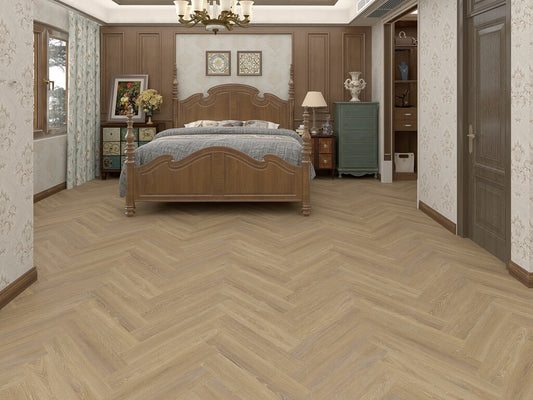Xylo Holland Park Heritage Herringbone LVT Vinyl Flooring, Dryback, 122x610x3 mm