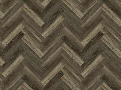 Xylo Holland Park Emerald Bay Herringbone LVT Vinyl Flooring, Dryback, 122x610x3 mm