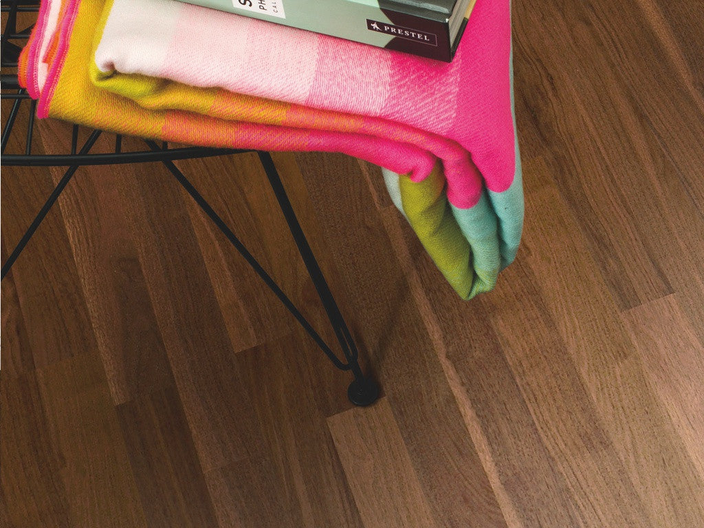 BOEN Walnut American Andante Engineered 3-Strip Flooring, Matt Lacquered, 215x3x14 Mm