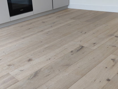 Timberlay Engineered Raw Oak Flooring, Matt Lacquered, 190x3x14 Mm