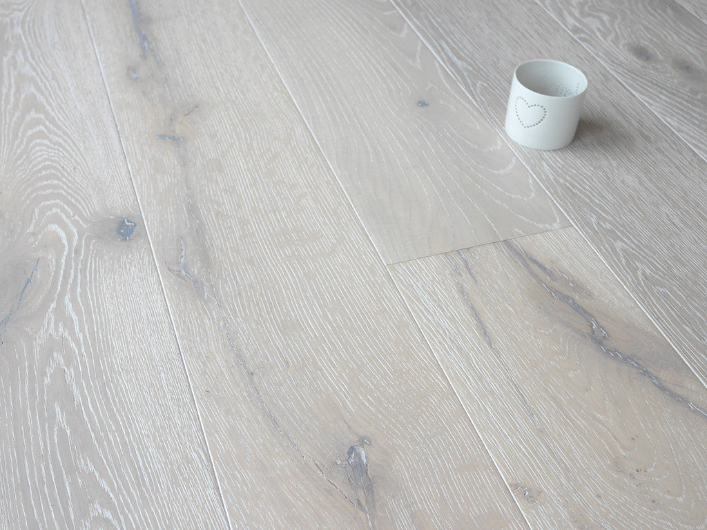 Timberlay Engineered Whitewashed Oak Flooring, Matt Lacquered, 190x3x14 Mm
