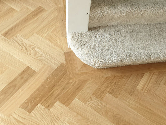 Timbercraft Oak Parquet Flooring, Prime, Unfinished, 70x22x350 Mm