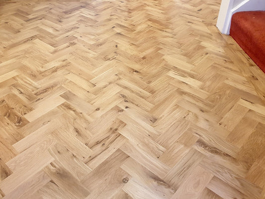 Timbercraft Oak Parquet Flooring, Rustic, Unfinished, 70x22x280 Mm