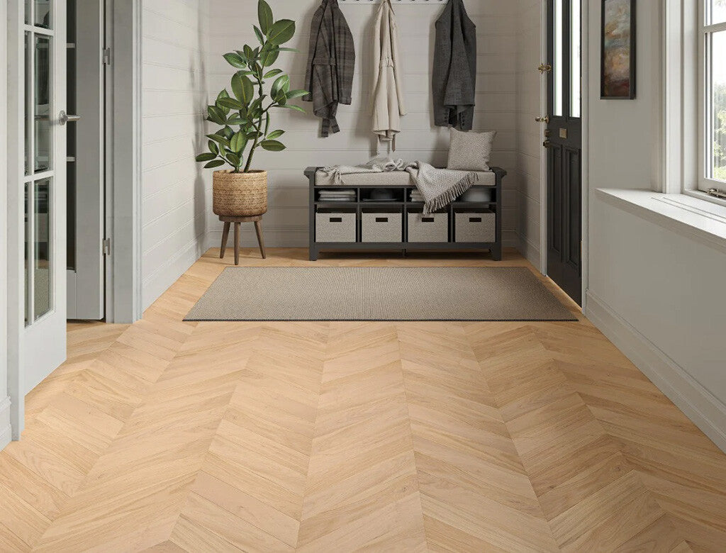 Timbercraft Citadel Chevron Oak Parquet Flooring, Invisible, Oiled, 90x510x14 mm
