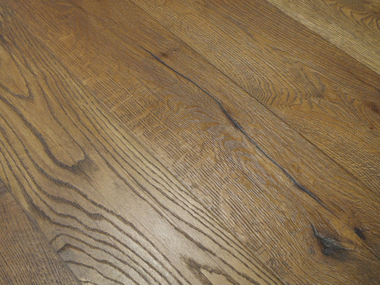 Timberlay Engineered Oak Flooring, Antique Light Brown, Distressed & Oiled, 190x6x20 mm